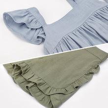 Load image into Gallery viewer, Summer Newborn Toddler Infant Baby Girls Clothes Casual Ruffle Sleeveless Flouncing Tank Top Solid Color Shorts 2pcs Outfit Girls Skirt Set Cute Ruffle Baby Tank Top and Shorts Lounge Set For 0-3 Years Kids