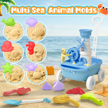 Load image into Gallery viewer, Kids Beach Toy Set with Wagon Sand Water Play Table with Accessories