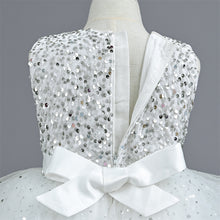 Load image into Gallery viewer, Girls Sequin Puffy Yarn Trailing Star Dress Sleeveless Tulle Gown Wedding Christmas Party Tail Dress Birthday Party Wedding Flower Girl Sweet and Cute Dress, Flower Girl Dress for Ceremony Party