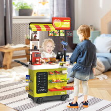 Load image into Gallery viewer, Kids Play Kitchen Fried Chicken Shop Pretend Food Truck with Lights, Sounds & Color-Changing Food Role Play Cooking Toy Set for Boys & Girls Ages 3-6 Birthday & Christmas Gift