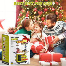 Load image into Gallery viewer, Kids Play Kitchen Fried Chicken Shop Pretend Food Truck with Lights, Sounds & Color-Changing Food Role Play Cooking Toy Set for Boys & Girls Ages 3-6 Birthday & Christmas Gift