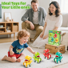 Load image into Gallery viewer, Push & Go Dinosaur Car Toy Set - 4PCS Mini Dino Vehicles for Toddlers I Pull Back Cars for Boys & Girls Ages 3+ | Fun Educational Toy Set for Preschool Learning & Imaginative Play
