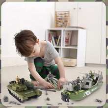 Load image into Gallery viewer, Military Army Play Set Toy Soldiers Military Vehicles Army Toys Action Figures Planes Helicopter Boa