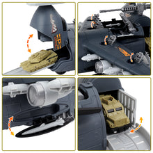 Load image into Gallery viewer, 21 PCS Transformable Aircraft Toy Military Soldier Toy Set with Airplane Tank Truck Children's Birthday Christmas Gift