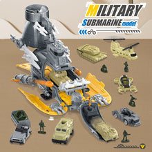 Load image into Gallery viewer, 2 in 1 Military Submarine Playset with Big Battle Map Army Toy Set Gift for Kids
