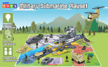Load image into Gallery viewer, 2 in 1 Military Submarine Playset with Big Battle Map Army Toy Set Gift for Kids
