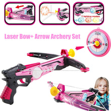 Load image into Gallery viewer, Toy Crossbow Set with Target Suction Cup Arrows and Target Board ¨C Great Indoor and Outdoor Target Games for Kids (Pink)