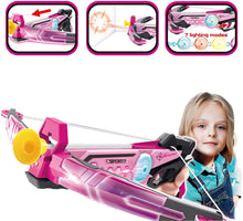 Load image into Gallery viewer, Toy Crossbow Set with Target Suction Cup Arrows and Target Board ¨C Great Indoor and Outdoor Target Games for Kids (Pink)