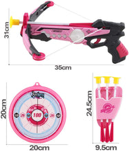 Load image into Gallery viewer, Toy Crossbow Set with Target Suction Cup Arrows and Target Board ¨C Great Indoor and Outdoor Target Games for Kids (Pink)