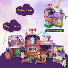 Load image into Gallery viewer, Portable Magical Wizard World Building Castle Doll House Playsets with Light Sound Functions Learning Roleplay Gifts for Kids