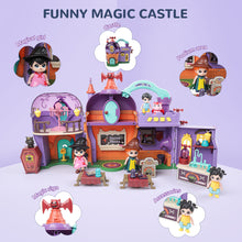 Load image into Gallery viewer, Portable Magical Wizard World Building Castle Doll House Playsets with Light Sound Functions Learning Roleplay Gifts for Kids