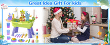 Load image into Gallery viewer, Beach Table & Simulation Kitchen Sink 2-in-1 Toy Set with Water Supply Function Simulation Dishwashing Set with Faucet Color-changing Tableware in Warm Water Children's Role Playing Toy with Accessories Gift