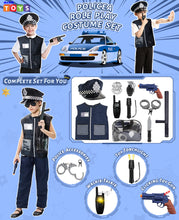 Load image into Gallery viewer, Police Costume Set with Vest Hat Toy Shotgun Role Play Police Play Children Christmas Gift Halloween Dressing Up for Kids