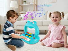 Load image into Gallery viewer, Blowing Ball Frog Piano Toy for Toddlers, Educational Musical Keyboard with Lights & Sounds, Early Learning Development Toy with Color Balls and Piano Keys for Boys & Girls Ages 18+ Months