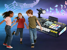 Load image into Gallery viewer, Kids DJ Mixer Music Toy with Microphone DJ Controller with Launchpad, Light-Up Keys, Sound Effects, Bluetooth Function Educational Musical Toy for Boys Girls Ages 3+ Kids Mixer Music Toy
