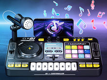 Load image into Gallery viewer, Kids DJ Mixer Music Toy with Microphone DJ Controller with Launchpad, Light-Up Keys, Sound Effects, Bluetooth Function Educational Musical Toy for Boys Girls Ages 3+ Kids Mixer Music Toy