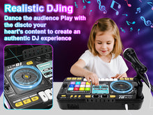 Load image into Gallery viewer, Kids DJ Mixer Music Toy with Microphone DJ Controller with Launchpad, Light-Up Keys, Sound Effects, Bluetooth Function Educational Musical Toy for Boys Girls Ages 3+ Kids Mixer Music Toy