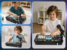 Load image into Gallery viewer, Kids DJ Mixer Music Toy with Microphone DJ Controller with Launchpad, Light-Up Keys, Sound Effects, Bluetooth Function Educational Musical Toy for Boys Girls Ages 3+ Kids Mixer Music Toy