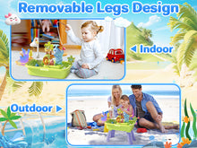 Load image into Gallery viewer, Beach Table & Simulation Kitchen Sink 2-in-1 Toy Set with Water Supply Function Simulation Dishwashing Set with Faucet Color-changing Tableware in Warm Water Children's Role Playing Toy with Accessories Gift