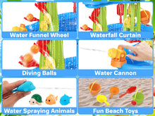 Load image into Gallery viewer, 3-Tier Outdoor Water Play Table with Accessories for Kids Summer Beach Backyard Garden Sensory Toy Set for Boys & Girls Ages 3+