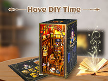 Load image into Gallery viewer, Wooden 3D DIY Book Nook Kit Micro Scene Magic Bookstore Book Stand with LED