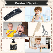 Load image into Gallery viewer, Hairdressing Stylist Playset Hair Salon Role Play Barber Toy Kit with Hair Dryer Fake Razor Barber Scissors for Kids 3+