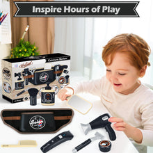Load image into Gallery viewer, Hairdressing Stylist Playset Hair Salon Role Play Barber Toy Kit with Hair Dryer Fake Razor Barber Scissors for Kids 3+