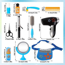 Load image into Gallery viewer, Stylist Hairdresser Barber Salon Role Play Set with Hairdryer Curling Iron Belt Styling Accessories Pretend Play Set for Kids
