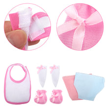 Load image into Gallery viewer, 28 Piece Baby Doll Accessories Bag Baby Feeding Accessories Clothes Doll Bear Bath Toys Soother Dummy Great Nurturing Pretend Toy for Kids