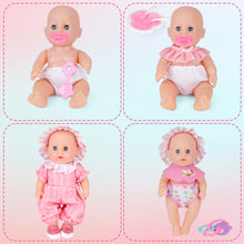 Load image into Gallery viewer, 17PCS Baby Doll Care Set Complete Accessory Kit for Newborn Baby Dolls - Includes Clothes, Bottle, Pacifiers, Diapers, Bibs, and Plates for Pretend Play Perfect for Girls and Kids (Doll Not Included)