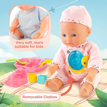 Load image into Gallery viewer, My First Baby Doll Play Set with Stroller Baby Doll Pushchair with Accessories Pretend Play Baby Dolls for Girls Children Dolly Pram Toy