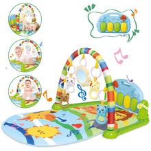 Load image into Gallery viewer, 4-in-1 Baby Mat Kick and Piano Gym Music and Soft Light Detachable Activity Toys Kids Comfy Crawling Mat Baby Sensory Mat Great Gift