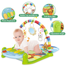 Load image into Gallery viewer, 4-in-1 Baby Mat Kick and Piano Gym Music and Soft Light Detachable Activity Toys Kids Comfy Crawling Mat Baby Sensory Mat Great Gift