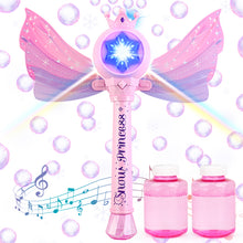 Load image into Gallery viewer, Bubble Machine for Kids Princess Bubble Wand Blower with Musical & Light Up Bubble Toys Outdoor Indoor Christmas Birthday Gift
