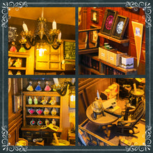 Load image into Gallery viewer, Wooden 3D DIY Book Nook Kit Micro Scene Magic Bookstore Book Stand with LED