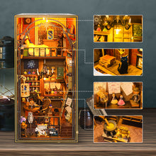 Load image into Gallery viewer, Wooden 3D DIY Book Nook Kit Micro Scene Magic Bookstore Book Stand with LED