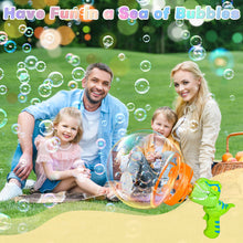 Load image into Gallery viewer, Dinosaur Portable Automatic Bubble Maker Colourful Big Bubble Summer Indoor Outdoor Toys for Kids