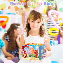 Load image into Gallery viewer, Dinosaur Portable Automatic Bubble Maker Colourful Big Bubble Summer Indoor Outdoor Toys for Kids