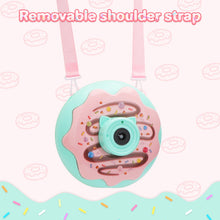 Load image into Gallery viewer, Magical Donut Camera Bubble Machine Automatic Light-Up Bubble Blower Fun Music & One-Click Operation | Perfect Outdoor Toy for Kids & Families | Trendy Summer Bubble Machine Pink and Green