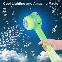 Load image into Gallery viewer, Green Crocodile Bubble Machine Portable Bubble Maker Toy Gift with Light & Music