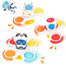 Load image into Gallery viewer, 3PCS Suction Cup Hand Spinner Toys Fidget Spinner Toys for Kids with Suction Cup Baby Interactive Pop Up Sensory Toy Bath Toy
