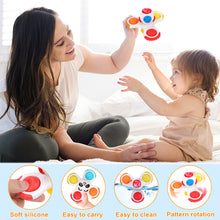 Load image into Gallery viewer, 3PCS Suction Cup Hand Spinner Toys Fidget Spinner Toys for Kids with Suction Cup Baby Interactive Pop Up Sensory Toy Bath Toy