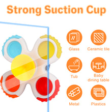Load image into Gallery viewer, 3PCS Suction Cup Hand Spinner Toys Fidget Spinner Toys for Kids with Suction Cup Baby Interactive Pop Up Sensory Toy Bath Toy