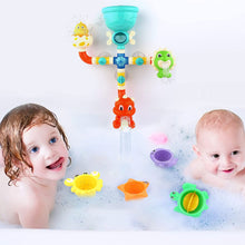 Load image into Gallery viewer, Baby Bath Dinosaur Toy Water Pipes with Waterwheel and Variety of Sea Animals Bathtime Play Toys Safe Material for Children