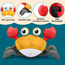 Load image into Gallery viewer, Crawling Crab Toy with Music and Light, Interactive Crawling Toys for Toddlers Walking Dancing Sensory Toys for Children