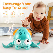 Load image into Gallery viewer, Octopus Crawling Toy with Music and Light Interactive Sensory Toys Educational Crawling Phone Octopus Toy Musical Toy Birthday Gifts