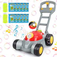 Load image into Gallery viewer, Bubble Lawn Mower Kids Automatic Bubble Blower Machine with Music Kids Activity Walker for Outdoor Gardening Push Lawn Mower Toys Gifts