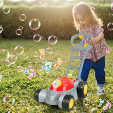 Load image into Gallery viewer, Bubble Lawn Mower Kids Automatic Bubble Blower Machine with Music Kids Activity Walker for Outdoor Gardening Push Lawn Mower Toys Gifts