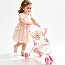 Load image into Gallery viewer, Baby Doll Pram, Baby Doll Pushchair with Retractable Hood, Role Play Toy Baby Dolls Stroller, Suitable for Dolls and Plush Toys up to 42cm, Gift for Kids Ages 3+