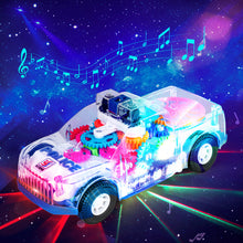 Load image into Gallery viewer, Electric Transparent Police Gear Car Toy 360¡ã Rotating Car with Flashing Lights Siren Sounds, Automatic Obstacle Avoidance, and Visible Mechanical Gear Structure-Perfect Toy for Kids Aged 3 and Up